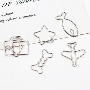 Bán buôn phim hoạt hình khác nhau Thiết kế văn phòng thép không gỉ bookmarks Creative Shaped Bạc nickel-mạ giấy Clips - Product Image 6