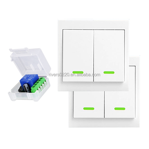 LED için will DC12V 315/433mhz uzaktan alıcı kontrol anahtarı ekli uzaktan kumanda ile 86 2 düğmeli panel yazın - Product Image 3