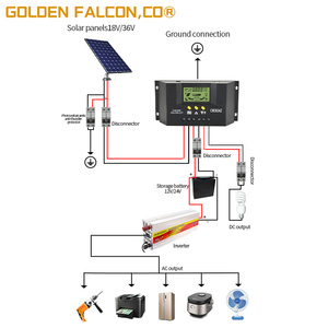 30 a solarregler im großhandel mppt 12 v/24 v off-grid-solarbatterie-ladesregler - Product Image 4