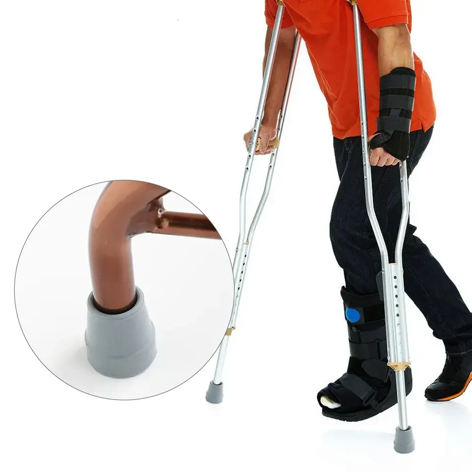 Muletas de alta calidad, piezas de goma de pie de Muleta puntiaguda adecuadas para muletas para caminar de ancianos
