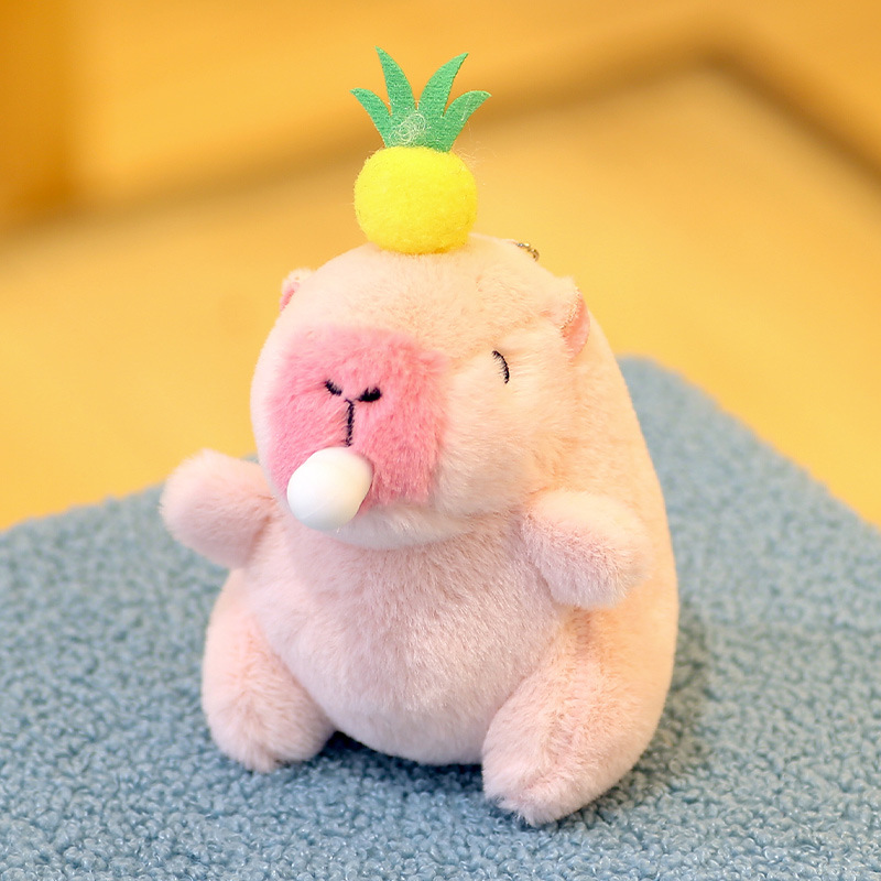 Burbuja de saliva (piña de peluche)-12cm-amarillo polvo