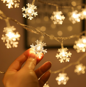 Operado Led Twinkle Flashing Snowflake String Christmas Light Outdoor Indoor Xmas Tree Display Fairy Garland Lights - Product Image 1