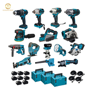 Kommerzielles bürstenloses kabelloses Multifunktions-Elektro werkzeug 7 Batterien Carpenter Power Tool Set 125mm Winkels chl eifer - Product Image 1
