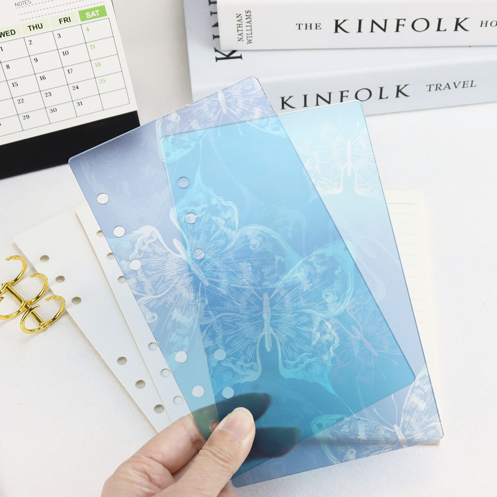 Papillon bleu (positif + négatif)