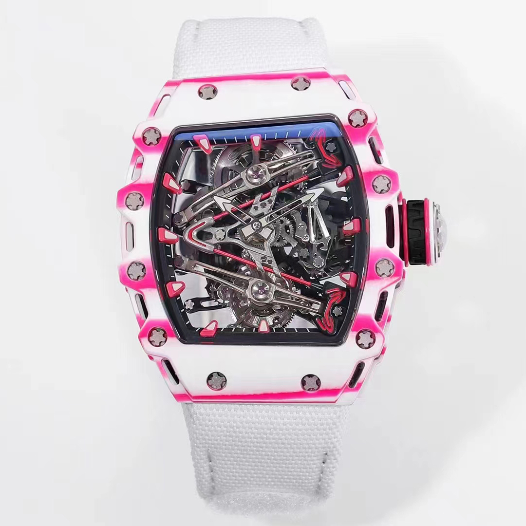 White Pink Dial Nylon Band