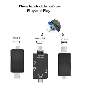 3合1内存sd卡读卡器USB 2.0 C型微型USB TF SD插槽6合1 OTG适配器，用于平板电脑闪存驱动器 - Product Image 2