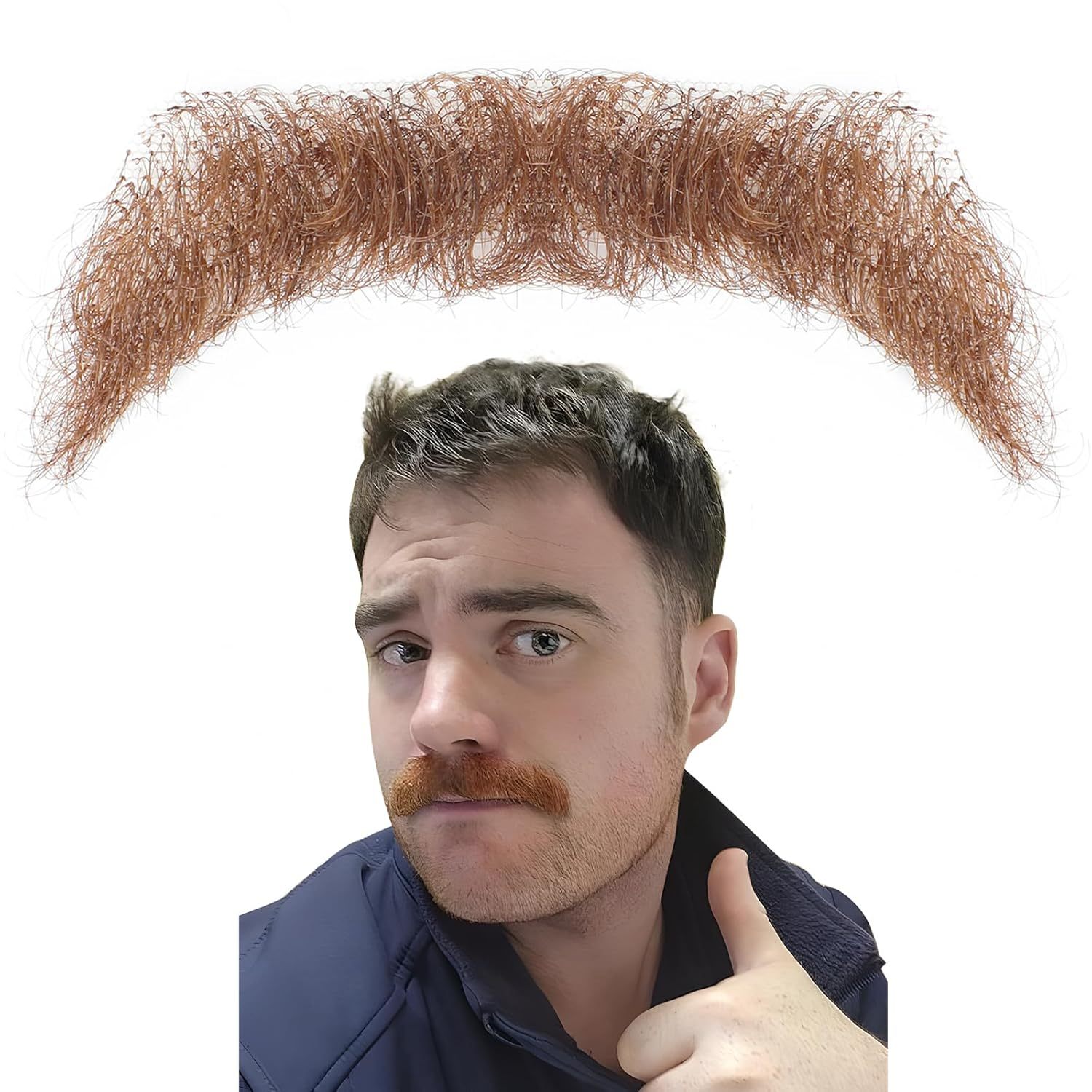 Brown fake facial hair 3-2
