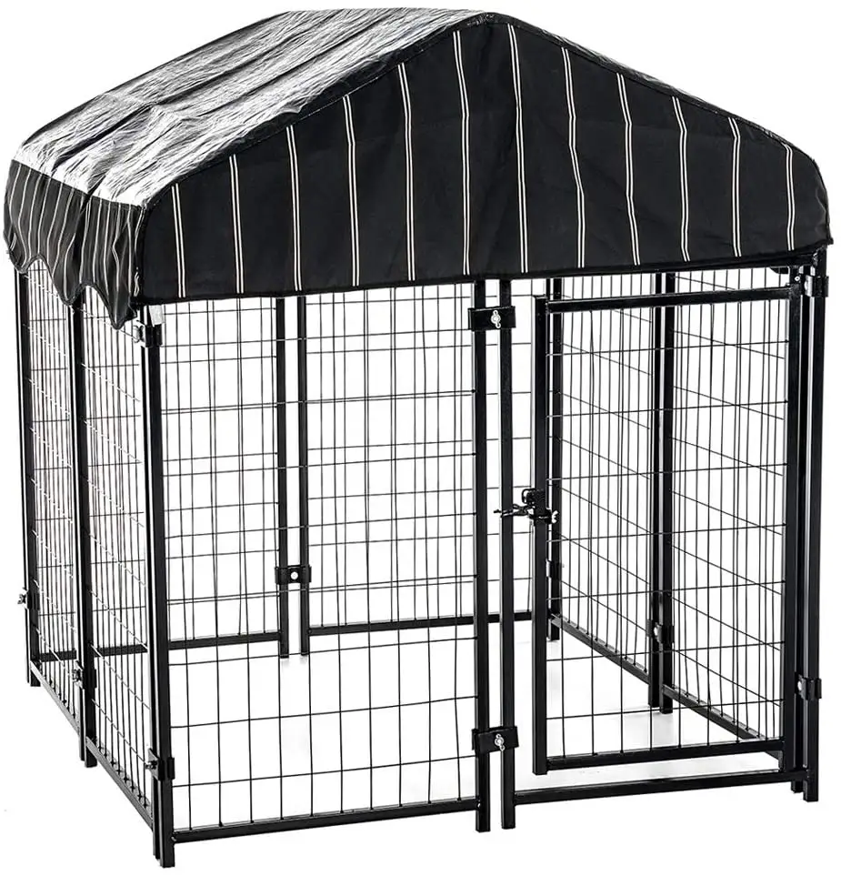 Steel dog cage steel wire large pet outdoor dog metal kennel
