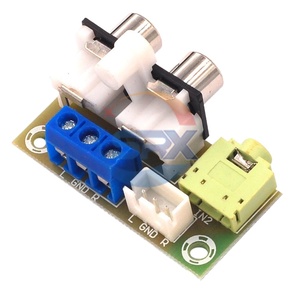 Adaptador de salida de entrada de audio Placa de cables de cableado Rca Lotus 3,5mm Enchufe Pcb Bloque de terminales