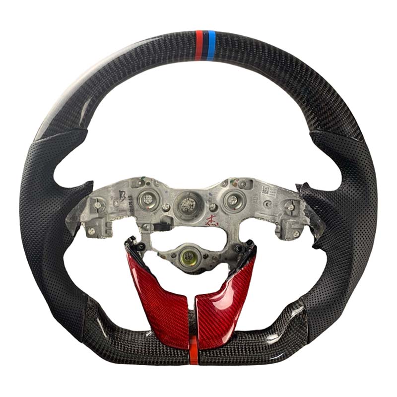 PePerforated Leather+Carbon Fiber+Tricolor Top+Blak stitching