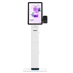 Usingwin Floor Standing Self-service 23.6&quot; 32&quot; Curved Touch Screen Kiosk Terminal Win10 Win7 Android <strong>Linux</strong> for Order Queue Query - Product Image 1