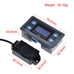 Termostato de control de temperatura y humedad, módulo controlador de higrómetro, relé DC 12V, pantalla LED, salida Dual, temperatura, temperatura, higrómetro, controlador, Módulo