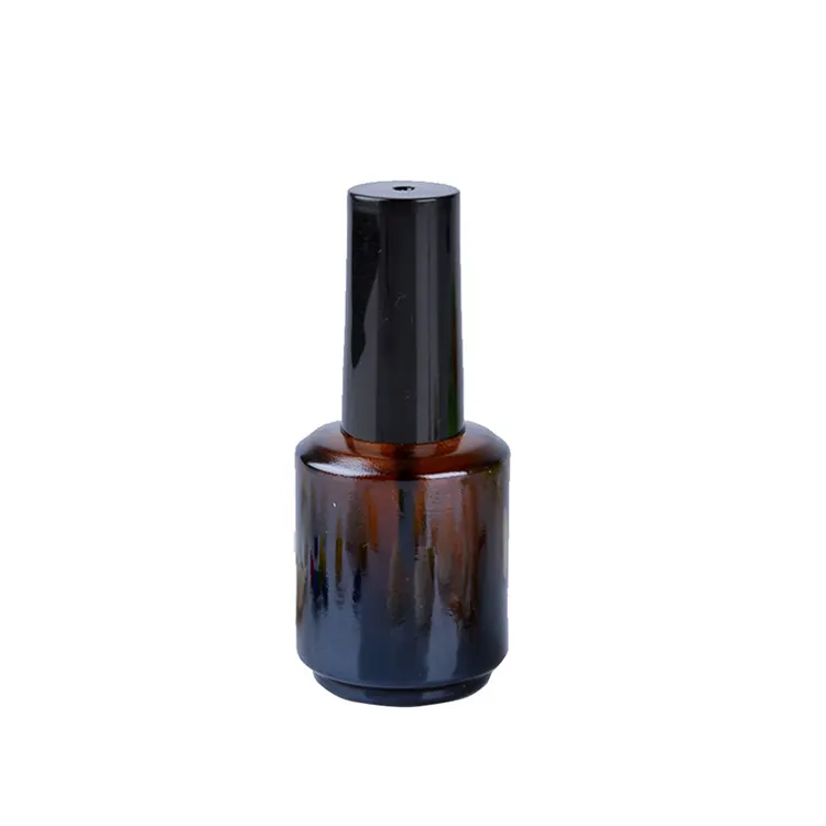 Botella dispensadora de esmalte de uñas de 16ML, botella de pegamento de 10ML, botella de cepillo de vidrio de 5ML