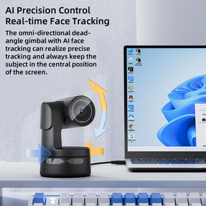 Küçük PTZ kamera AI izleme 4K 30 FPS CMOS görüntüleme jest kontrolü taşınabilir PTZ kamera - Product Image 6
