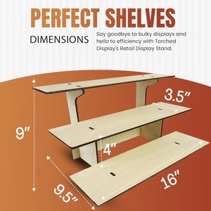 Factory Supply 3-Tier Straight Wooden Retail <strong>Table</strong> 3 <strong>Step</strong> Straight <strong>Display</strong> Rack Stand <strong>With</strong> Shelves - Product Image 2