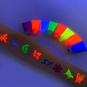 Fabricantes de pintura facial Kit de pintura brillante Lavable Color personalizado Neón fluorescente Pinturas faciales y corporales para niños