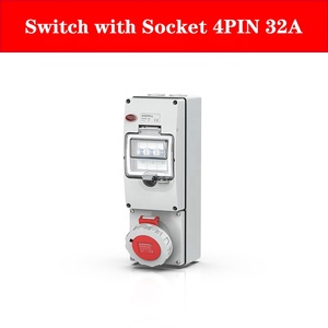 IP66ซ็อกเก็ตซี32A 3PIN สวิตช์ซ็อกเก็ตพร้อมการป้องกันวงจรสำหรับกองชาร์จในรถยนต์ - Product Image 5