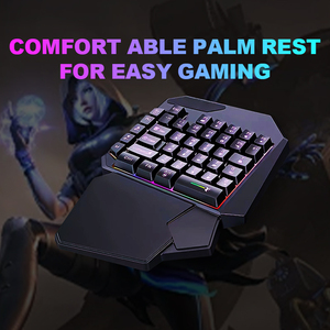 PC RGB Backlit Mini Gaming <strong>Keyboard</strong> <strong>With</strong> 35 Keys Left Hand One-Handed Keypad Wired USB <strong>Keyboard</strong> - Product Image 4