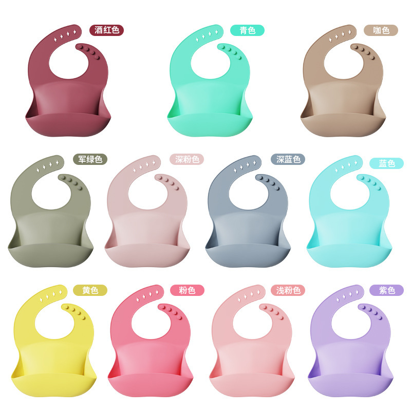 3d solid silicone monochrome bib