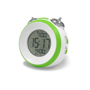 Reloj despertador de doble campana de Metal, Digital LCD, de mesa, multifunción, de escritorio, pesado, luz trasera para dormir - Product Image 5