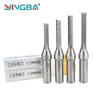 Yingba bền solide Carbide TCT Straight <span class=keywords><strong>Router</strong></span> <span class=keywords><strong>bit</strong></span> 3 sáo thẳng phay Cutter <span class=keywords><strong>Router</strong></span> bits cho gỗ khía chế biến gỗ - Product Image 3