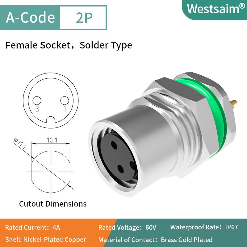 M8-A-2 female M11*1.0