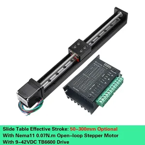 Carril de mesa deslizante CNC tipo T, plataforma de guía de transporte de escenario lineal, Kit de accionamiento de Motor paso a paso, Mini Mesa deslizante, mesa de eje XYZ - Product Image 3