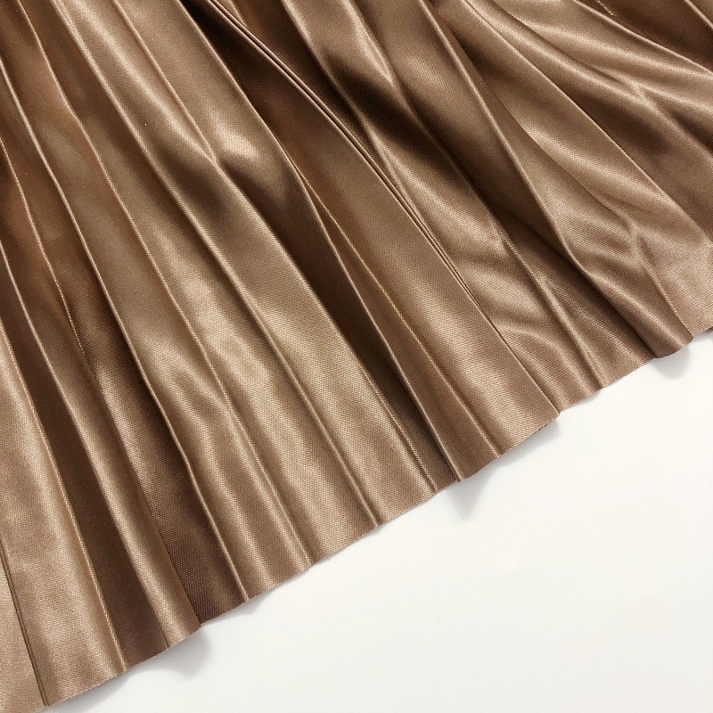 Spring and Summer Women Pleated Skirt With One Size Female Korean Style Women's High Waist Vintage Midi Skirt