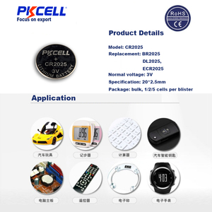 PKCELL CR2032 CR2025 CR2016 3v düğme pil pil araba anahtarları için - Product Image 5