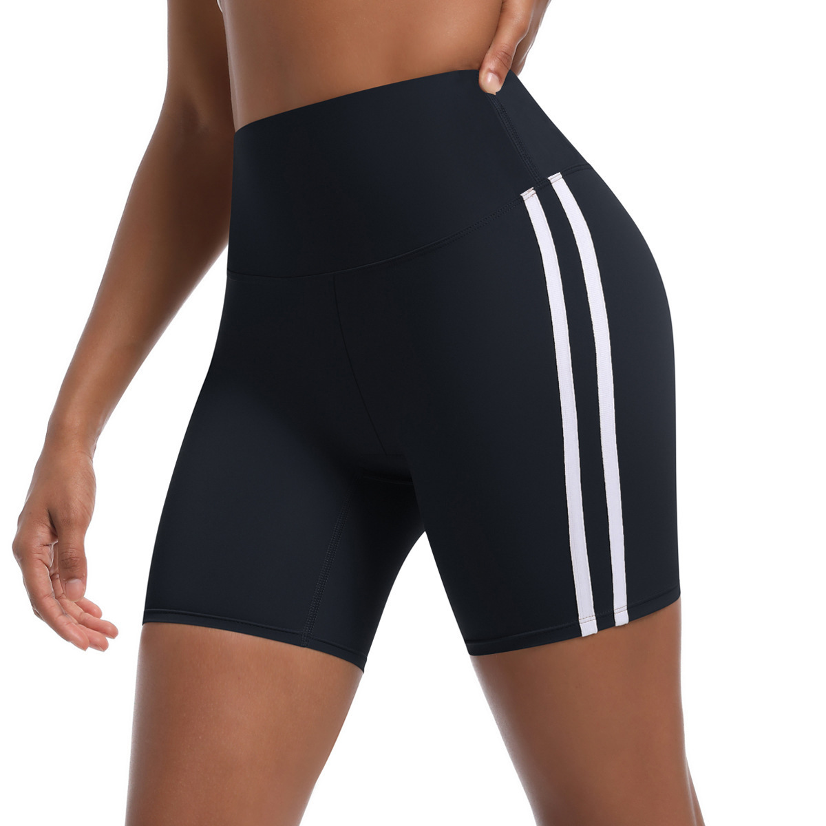 Pantalones cortos Naked Sense a rayas blancas y negras