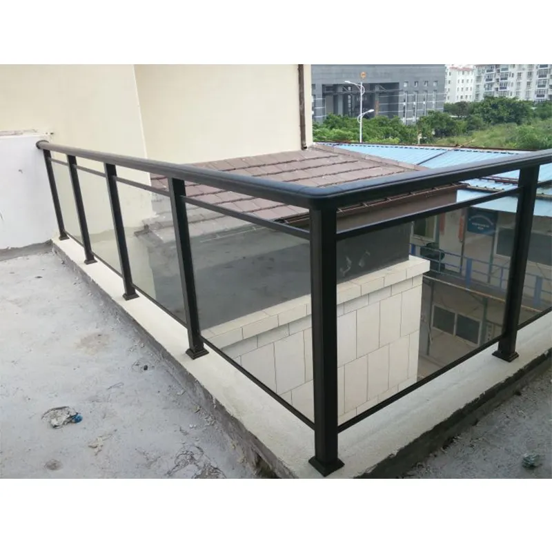 Outdoor Glass Railing Fence Terrace Balustrade Designs Aluminum U Channel Balcony Glass Railings