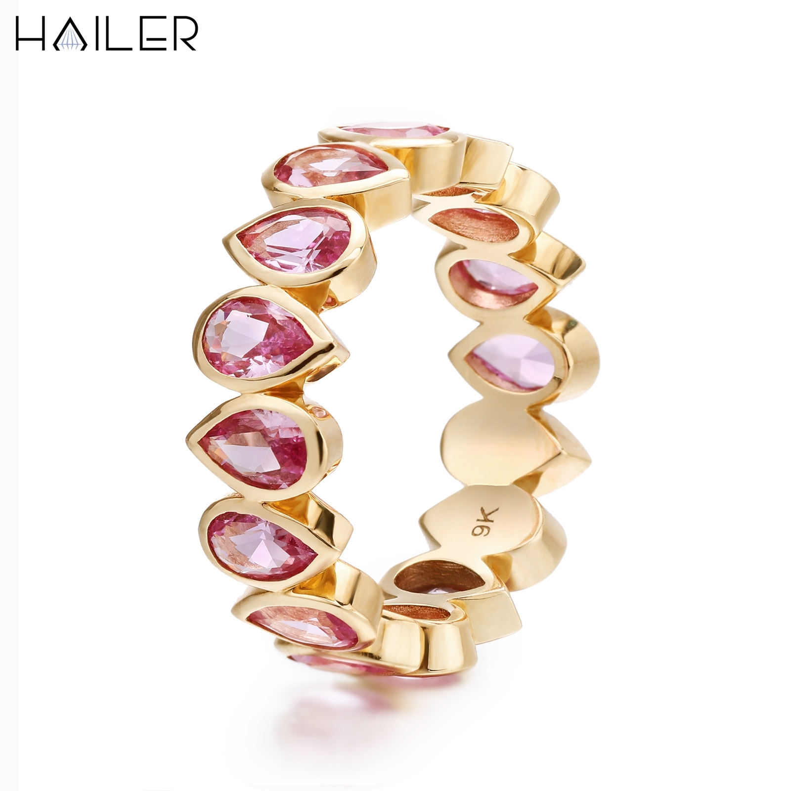 9K Yellow Gold+ Sapphire