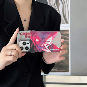 Gelişmiş renkli gümüş IMD lazer Anime büyü savaş gece TPU TPU telefon iphone için kılıf 11 12 13 14 15 16 artı/pro/pro max