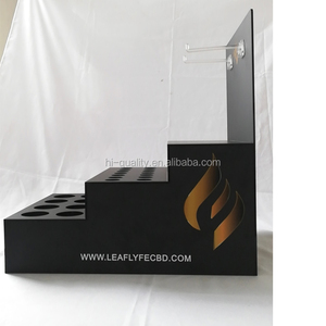 2023 Fashion Luxury Counter Top Full <strong>Color</strong> Printing Matte Black Acrylic Cosmetic Organizer <strong>Display</strong> Stand with <strong>Hooks</strong> - Product Image 2
