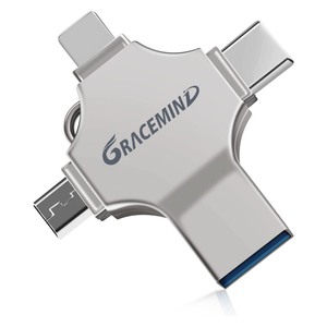 Gracemind 4 in 1 USB Flash sürücü cep telefonu için harici USB Disk USB-C/mikro USB/USB 3.0 Tablet telefon bilgisayar için 4 port - Product Image 1