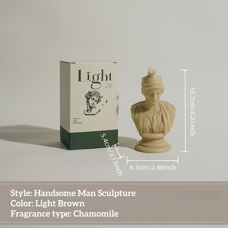 Estilo marrón claro: escultura de hombre guapo