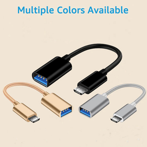 三星华为小米安卓手机u盘微型USB OTG公对USB 2.0母电缆适配器 - Product Image 4