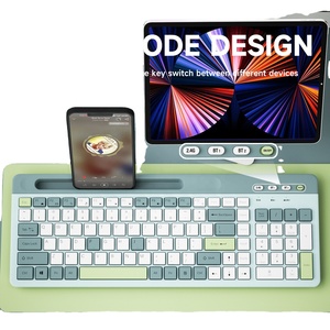 Mini teclado inalámbrico a precio de fábrica, interfaz USB de 2,4g para Bluetooth, modo Triple, recargable para ordenador, portátil, tableta, Oficina - Product Image 1