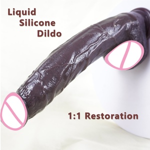 Của cô gái 610g lỏng Silicone dildo Món quà lãng mạn đồ chơi uốn cong linh hoạt da thật thực tế thủ dâm DIDO cho sexy công cụ - Product Image 4