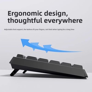 CS10L Teclado inalámbrico ergonómico Juego de ratón Diseño de membrana universal óptica para computadora de oficina de negocios de escritorio - Product Image 5