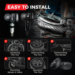 QQr Universal Programmable TPMS <strong>Sensor</strong> OE Tyre Pressure <strong>Sensor</strong> Valve Replacement 433Mhz 315Mhz Car Tpms Universal <strong>Sensor</strong> - Product Image 6