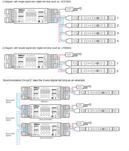 DC12-24V UCS1903 WS2811 TM16703 SPI01 RGB IC indirizzabile digitale 1-4 zone Dream color Pixel LED Controller - Product Image 6