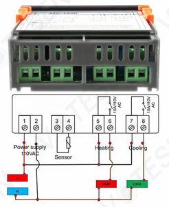 STC1000 Thermostat <strong>Control</strong> Switch 2 Relay Output and NTC 10K Thermistor <strong>Sensors</strong> Digital <strong>Temperature</strong> Probe 24V - Product Image 5