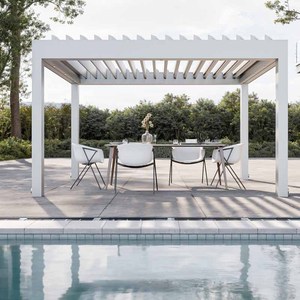 3*4M 5x5 m motorlu açık su geçirmez gazebo gazebo geri çekilebilir alüminyum louroof çatı gazebo gazebo - Product Image 2