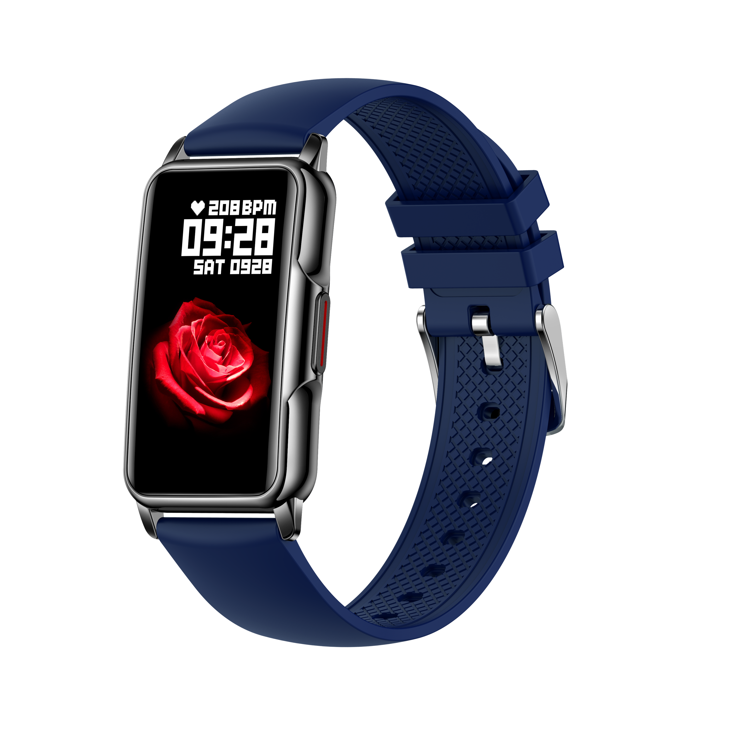 Black - Blue Silicone Strap
