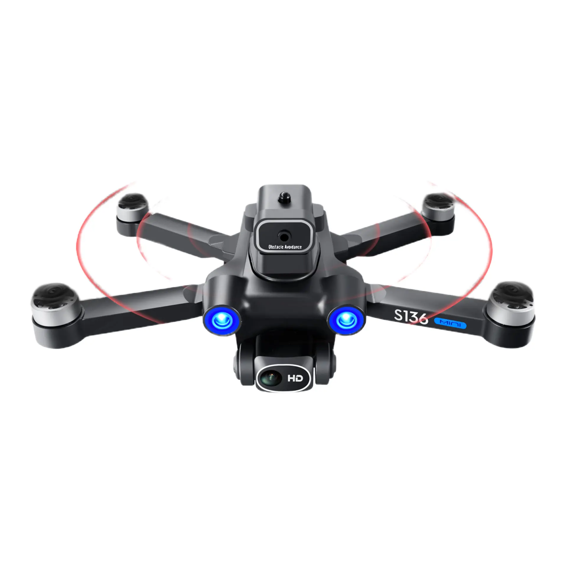 S136 Obstáculos a Laser Evitar Engrossar Plástico ABS 5G Transmissão de Imagem Drones Baratos com Câmera 4K e GPS Duas Baterias