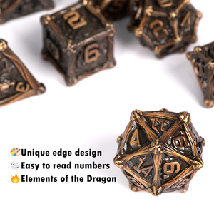 D & d Metal zar seti DND RPG oyunu 7 adet Polyhedral Metal zar seti masa oyunu Dnd zar seti - Product Image 3