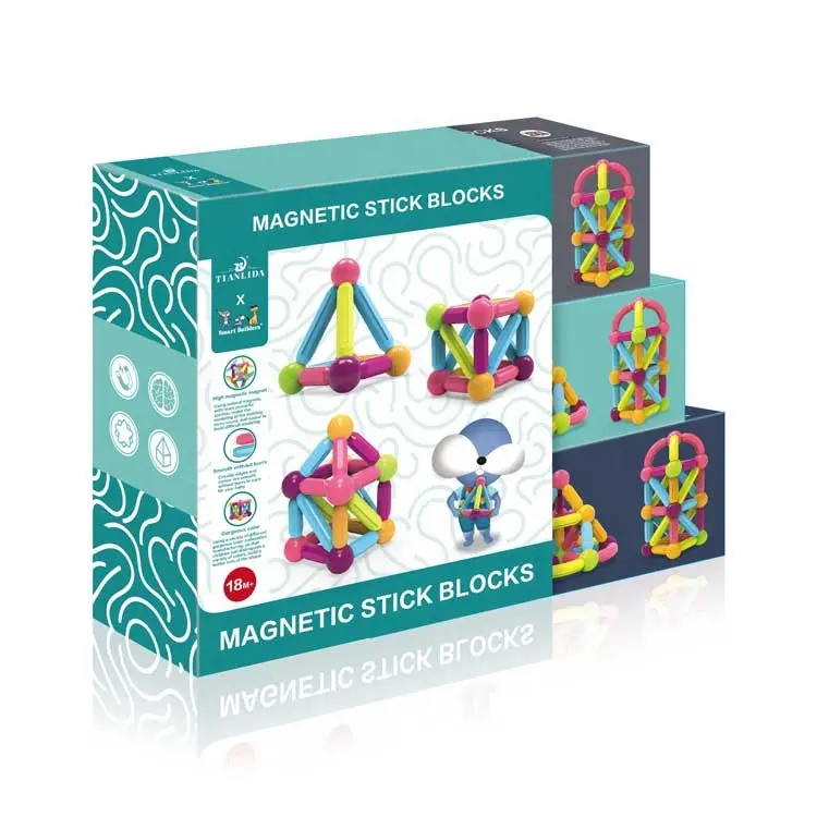 28PCS DIY Magnetic Stick Blöcke Lernspiel zeug Kombination Creative Building Spielzeug Bälle und Rod Puzzle Assem ble Game