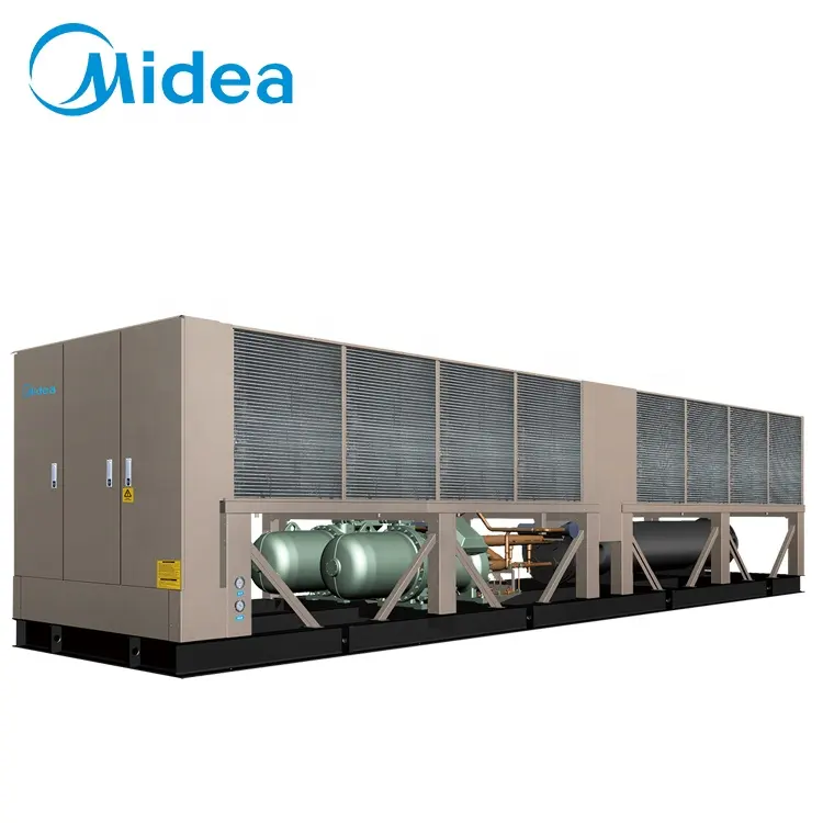 Midea bedrijfstak Refrigeratore 1000kw capacità di raffreddamento a vite aria fredda di raffreddamento raffreddato refrigeratore industriale unità di produttore