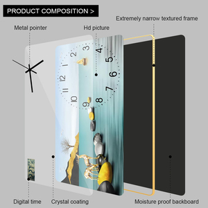 Bán thời trang hiện đại pha lê sứ sơn Đồng hồ treo tường với lịch vạn niên tường nghệ thuật trang trí nội thất - Product Image 4
